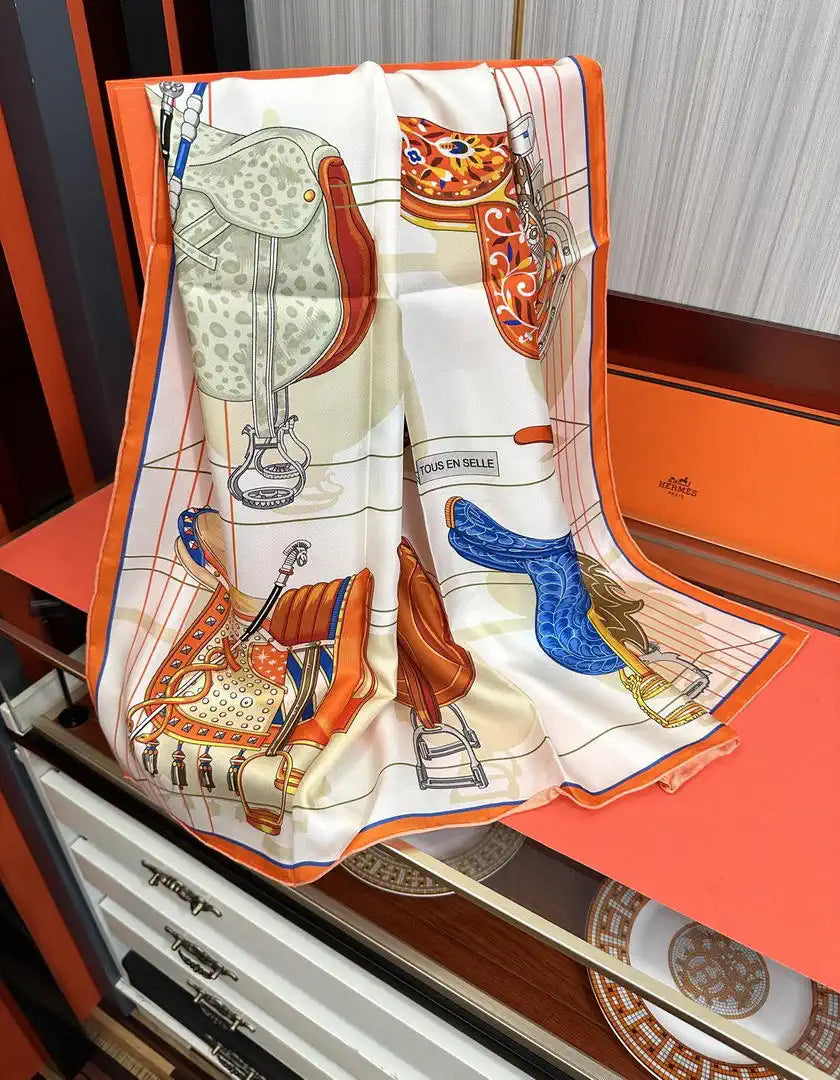 Hermes Dressage Tressage Scarves Fashion 90 Scarf H22821