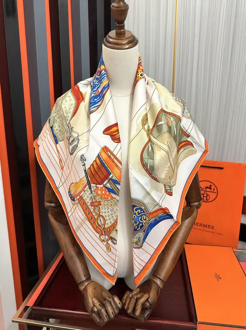 Hermes Dressage Tressage Scarves Fashion 90 Scarf H22821