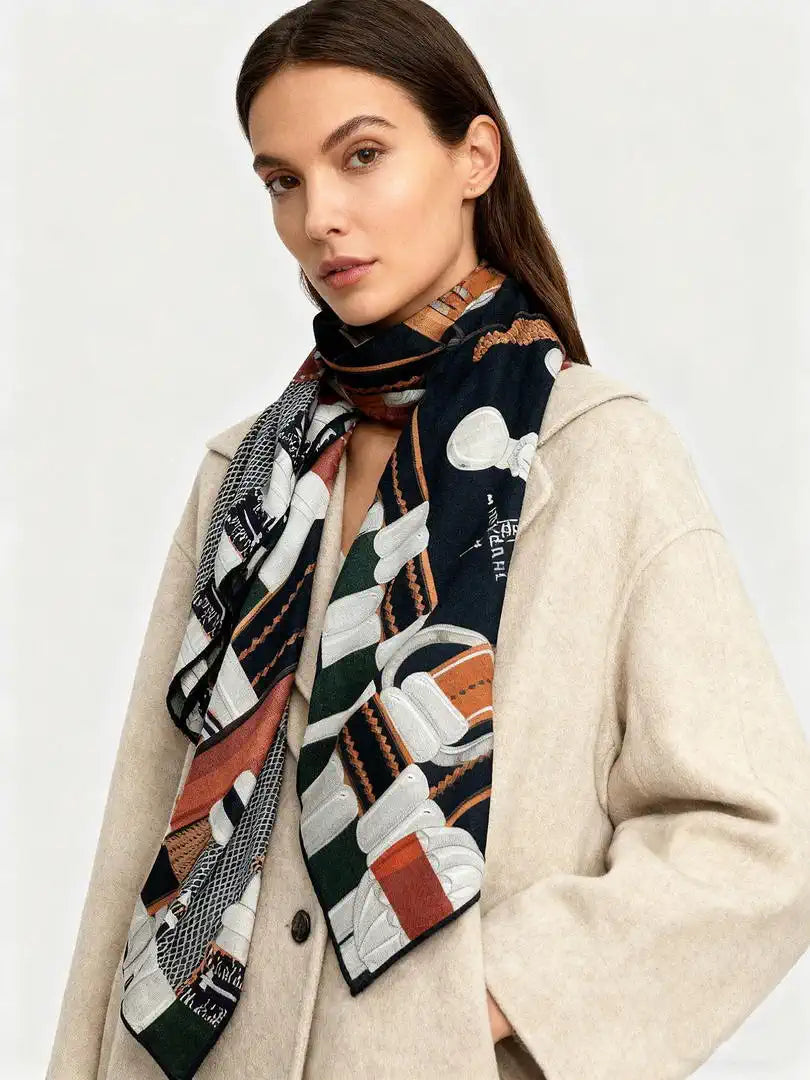 Hermes Dressage Tressage Scarves Fashion 140 Scarf H22838