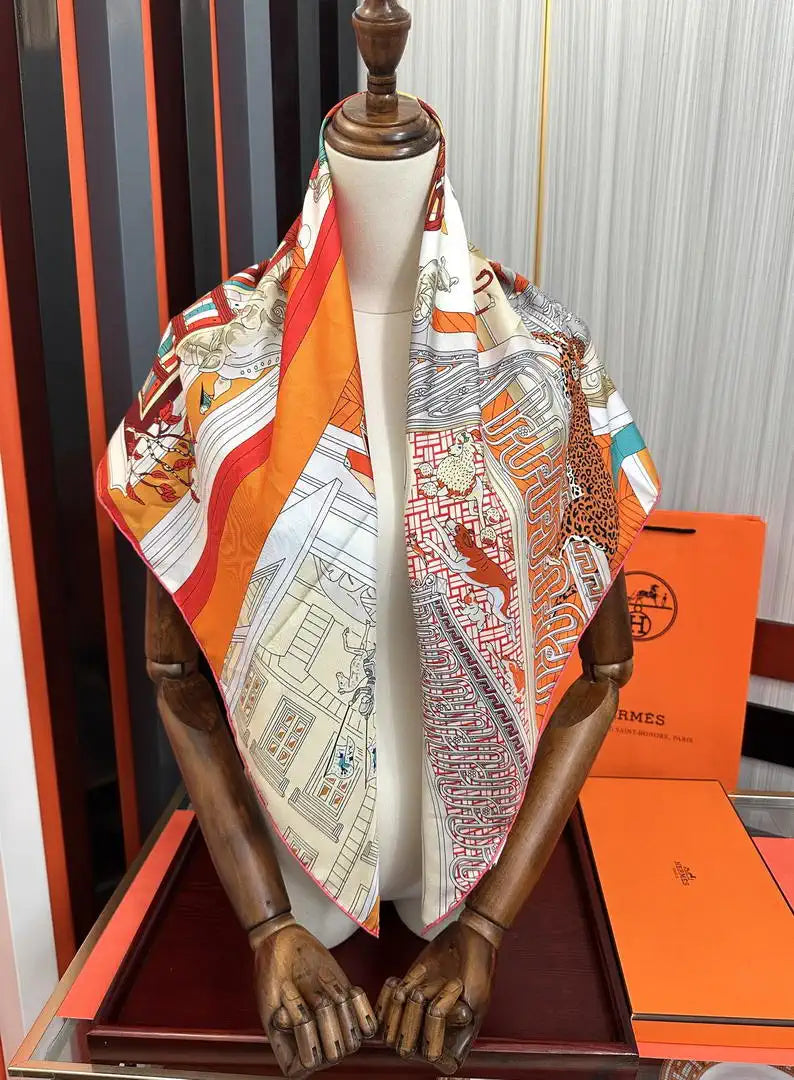 Hermes Dressage Tressage Scarves Fashion 140 Scarf H22842