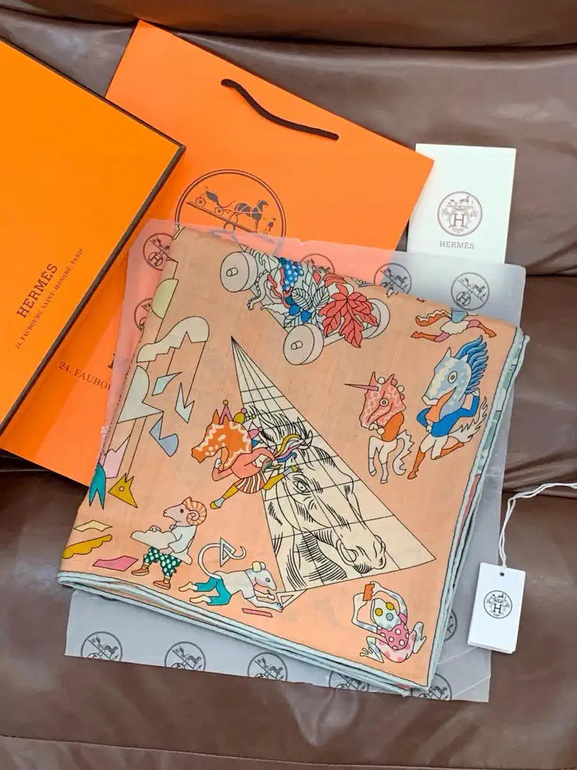 Hermes Dressage Tressage Scarves Fashion 140 Scarf H22843