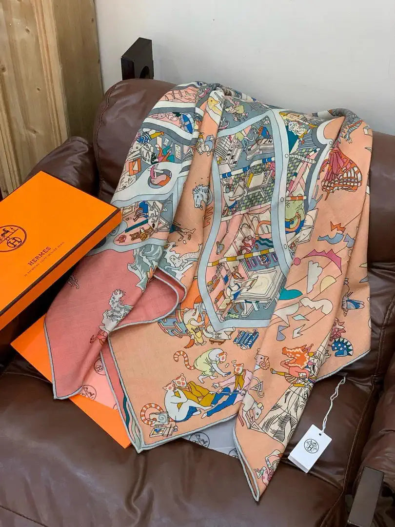 Hermes Dressage Tressage Scarves Fashion 140 Scarf H22843