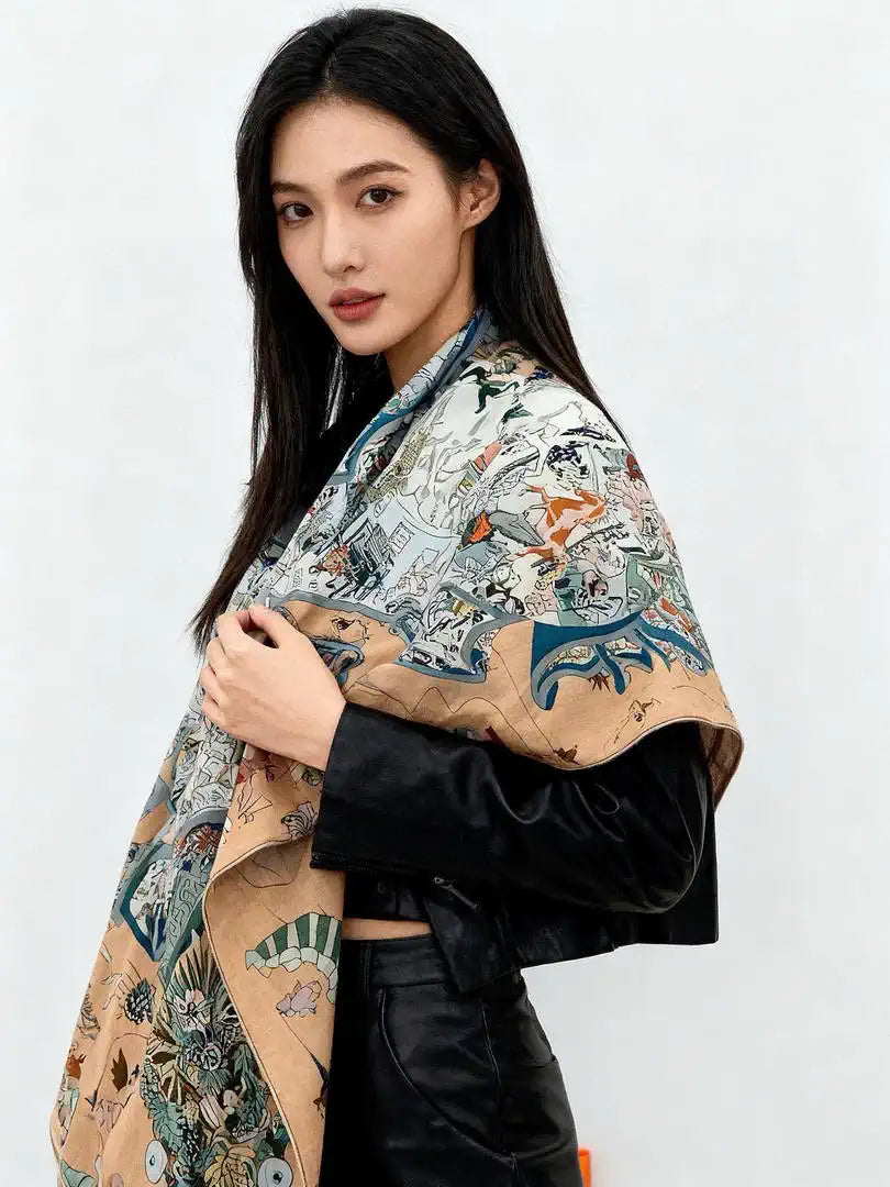 Hermes Dressage Tressage Scarves Fashion 140 Scarf H22844