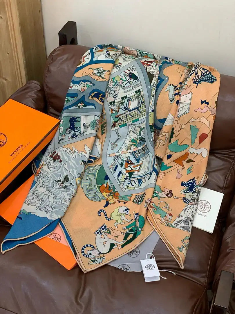 Hermes Dressage Tressage Scarves Fashion 140 Scarf H22844