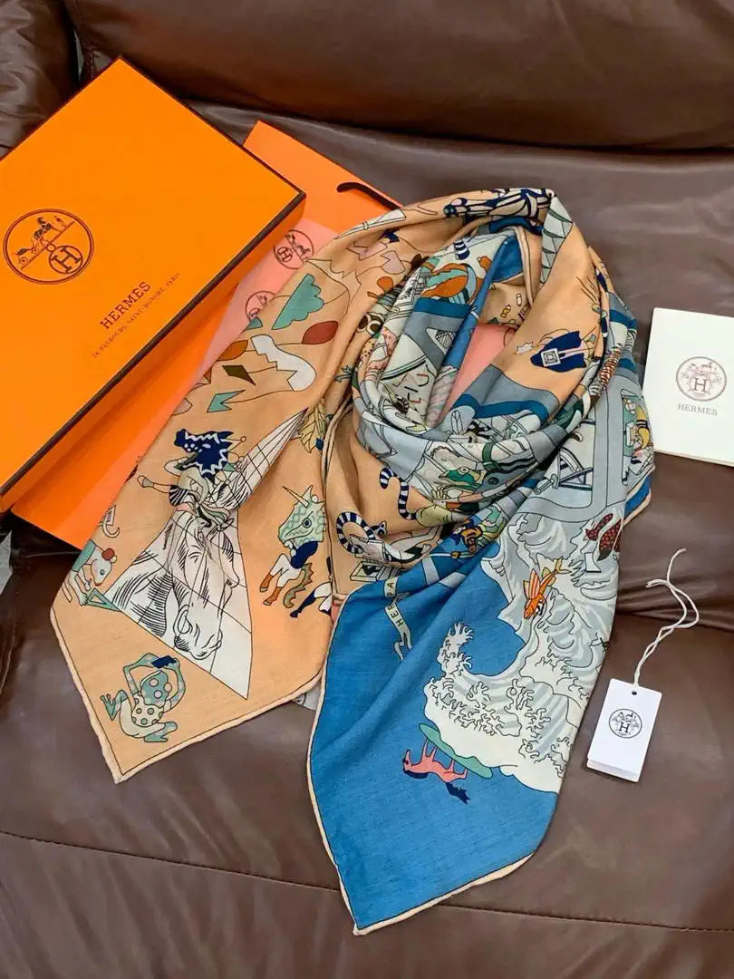 Hermes Dressage Tressage Scarves Fashion 140 Scarf H22844