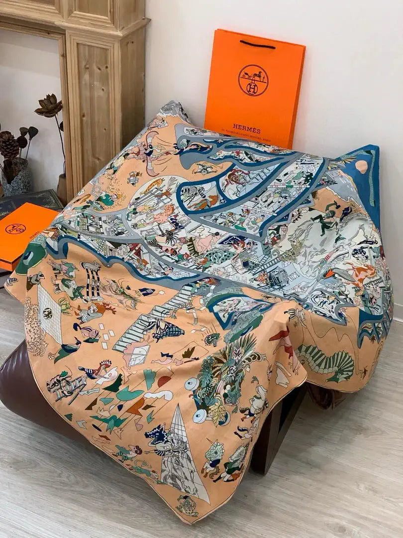 Hermes Dressage Tressage Scarves Fashion 140 Scarf H22844