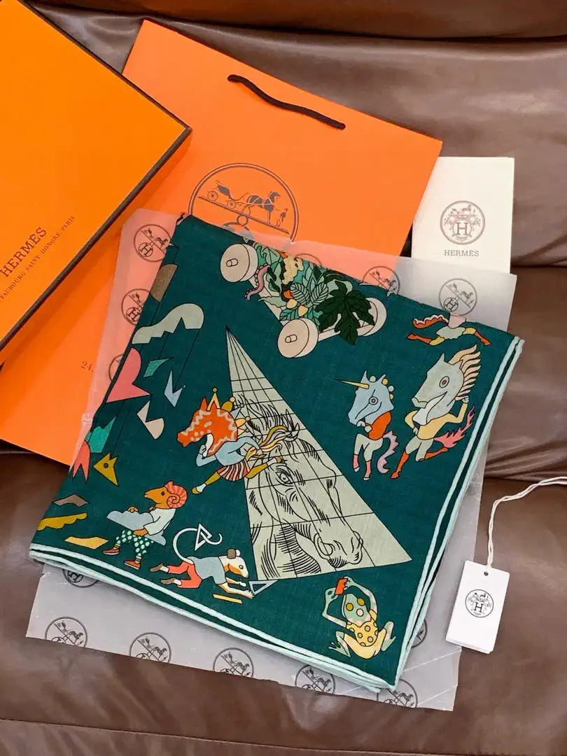 Hermes Dressage Tressage Scarves Fashion 140 Scarf H22845