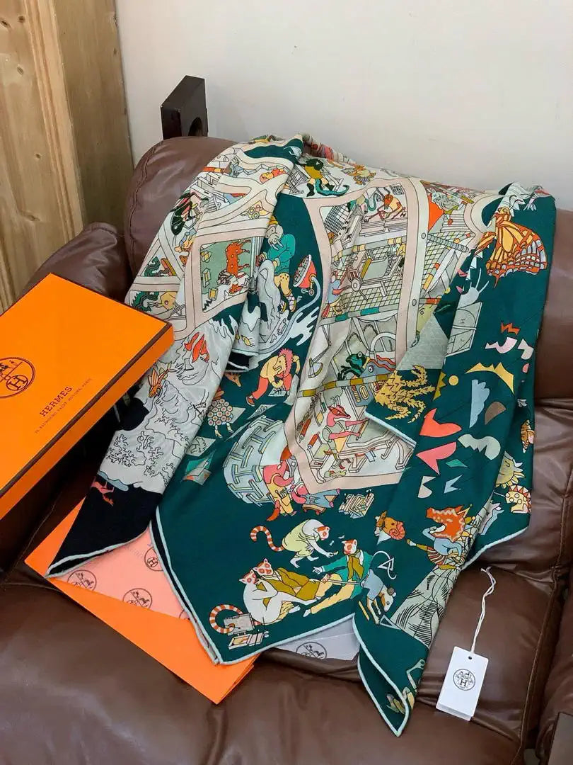 Hermes Dressage Tressage Scarves Fashion 140 Scarf H22845