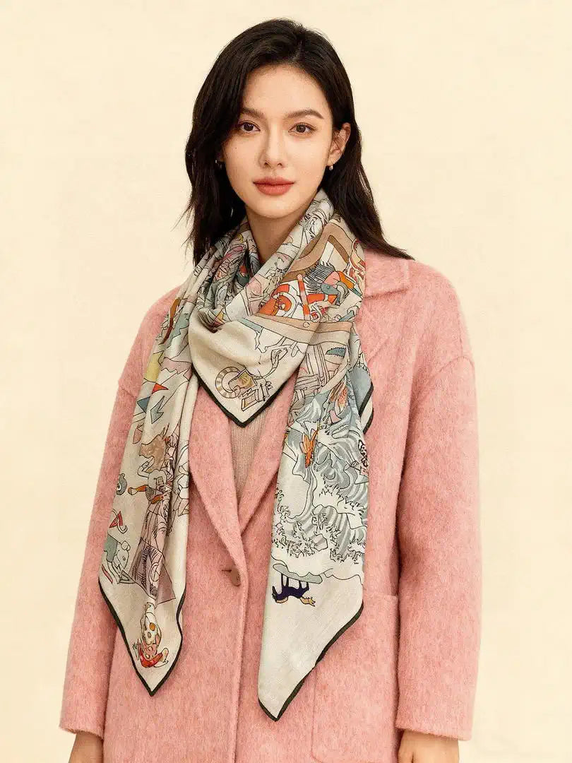 Hermes Dressage Tressage Scarves Fashion 140 Scarf H22846