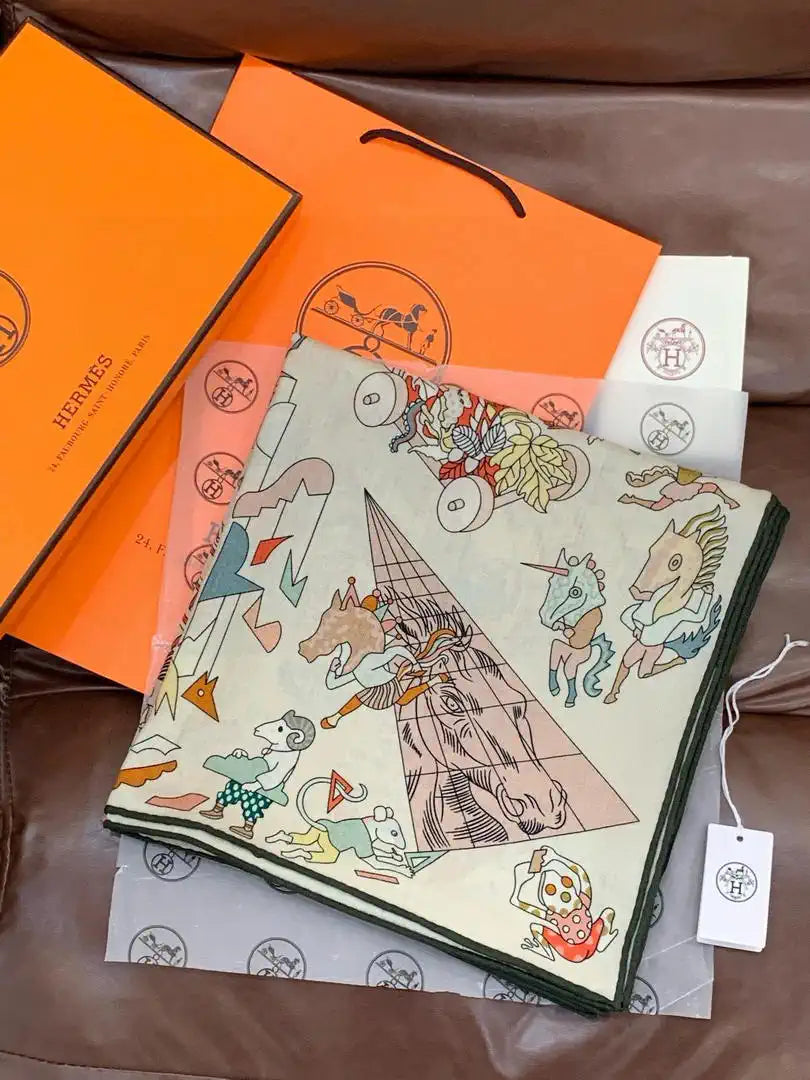 Hermes Dressage Tressage Scarves Fashion 140 Scarf H22846