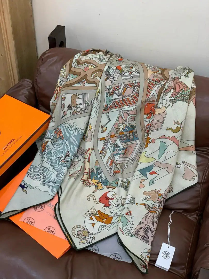 Hermes Dressage Tressage Scarves Fashion 140 Scarf H22846