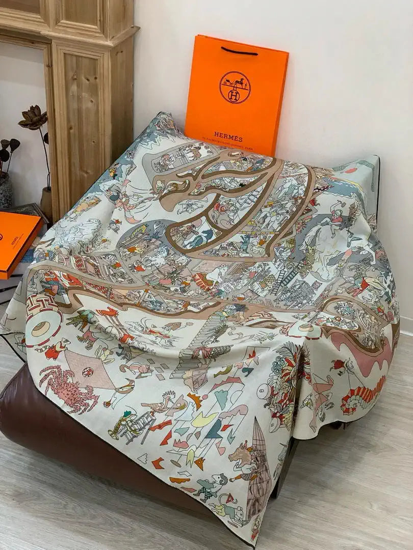 Hermes Dressage Tressage Scarves Fashion 140 Scarf H22846