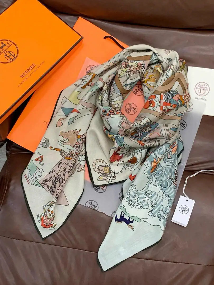 Hermes Dressage Tressage Scarves Fashion 140 Scarf H22847