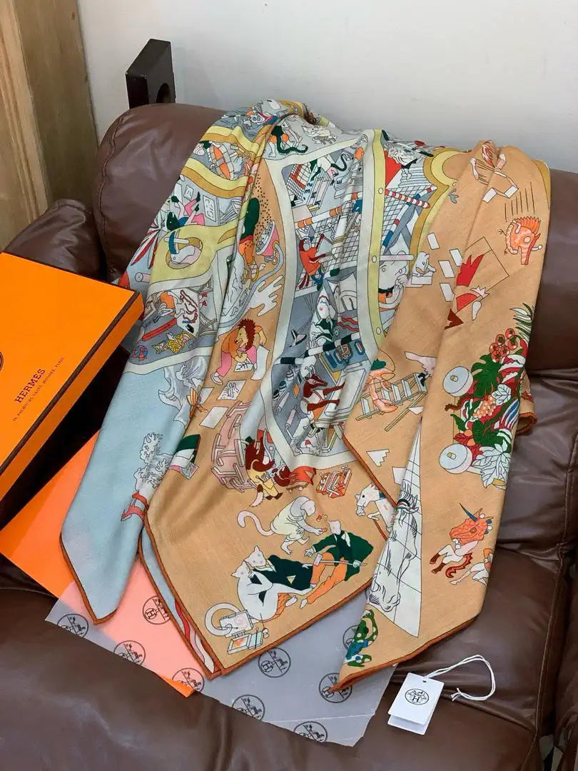 Hermes Dressage Tressage Scarves Fashion 140 Scarf H22848