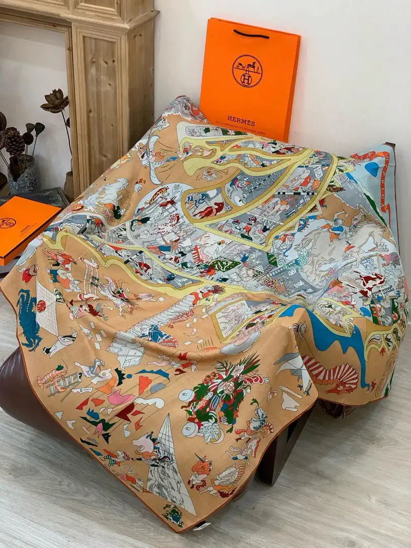 Hermes Dressage Tressage Scarves Fashion 140 Scarf H22848