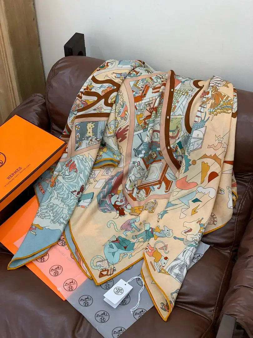 Hermes Dressage Tressage Scarves Fashion 140 Scarf H22849