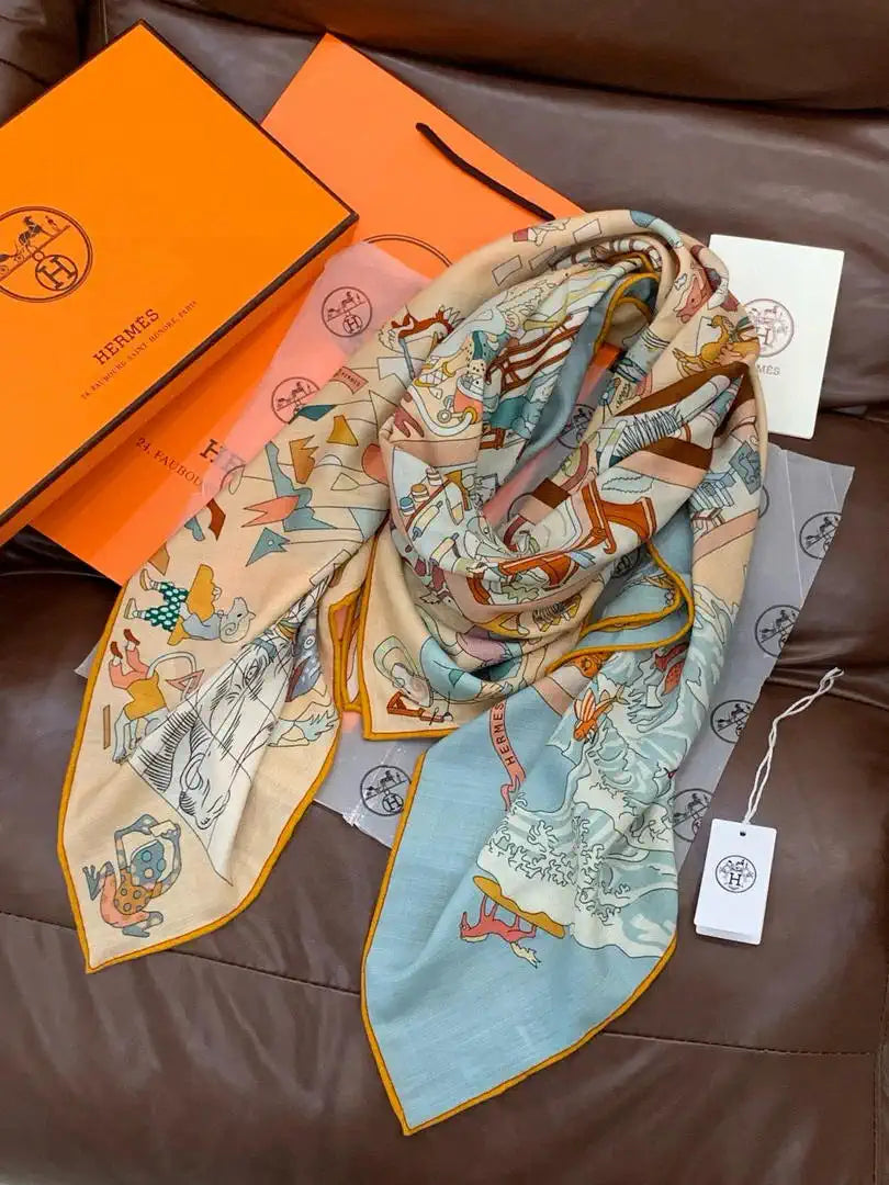 Hermes Dressage Tressage Scarves Fashion 140 Scarf H22849