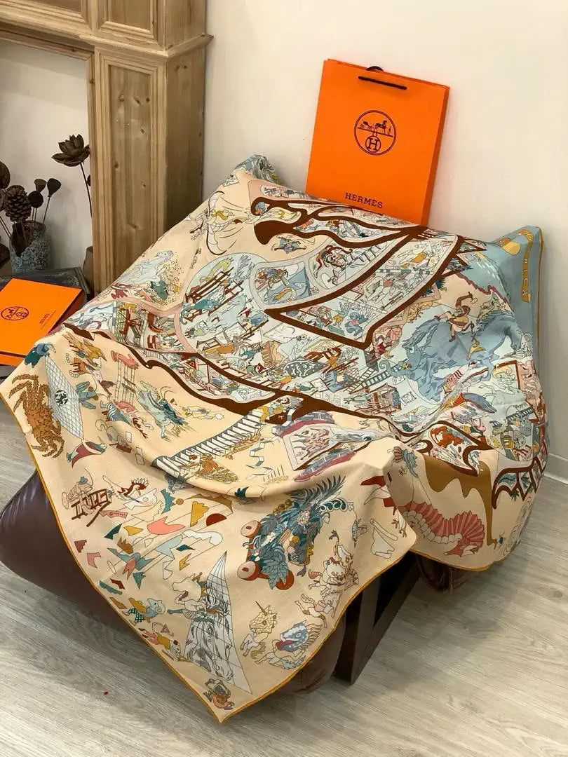 Hermes Dressage Tressage Scarves Fashion 140 Scarf H22849