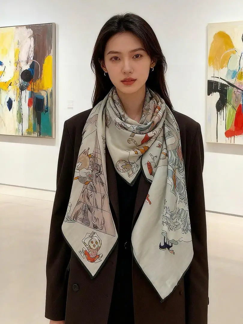 Hermes Dressage Tressage Scarves Fashion 140 Scarf H22850