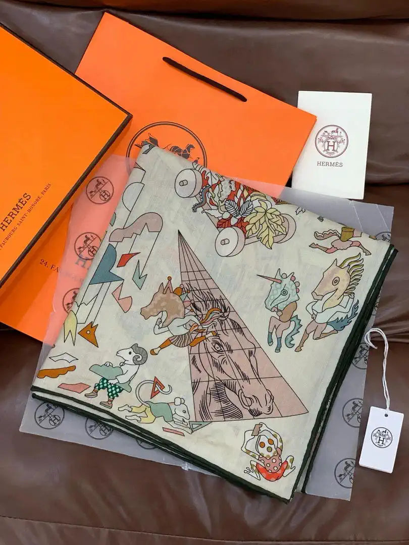 Hermes Dressage Tressage Scarves Fashion 140 Scarf H22850