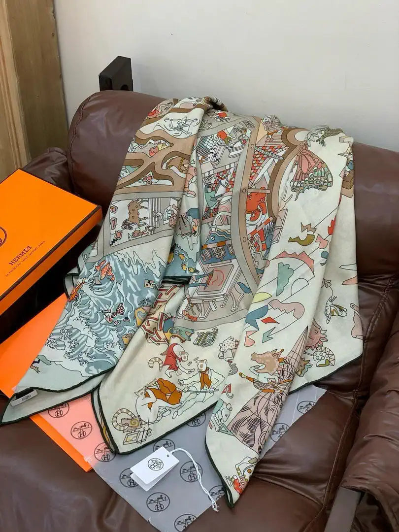 Hermes Dressage Tressage Scarves Fashion 140 Scarf H22850