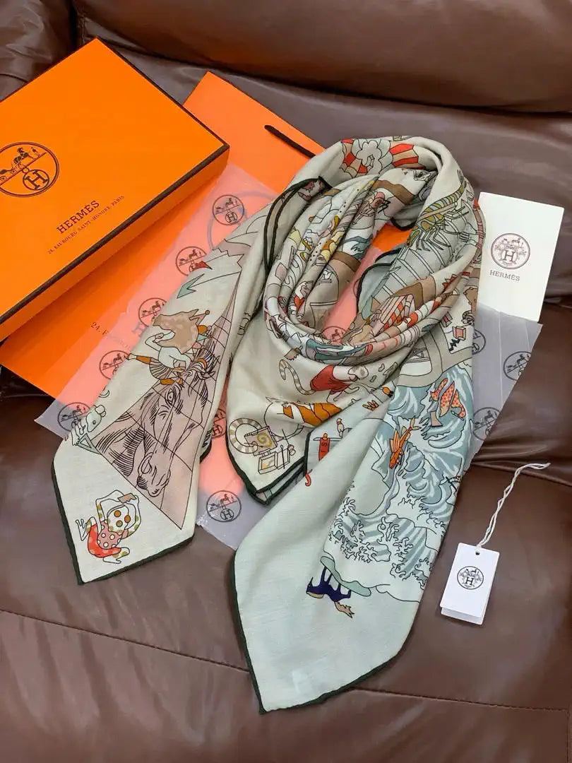 Hermes Dressage Tressage Scarves Fashion 140 Scarf H22850