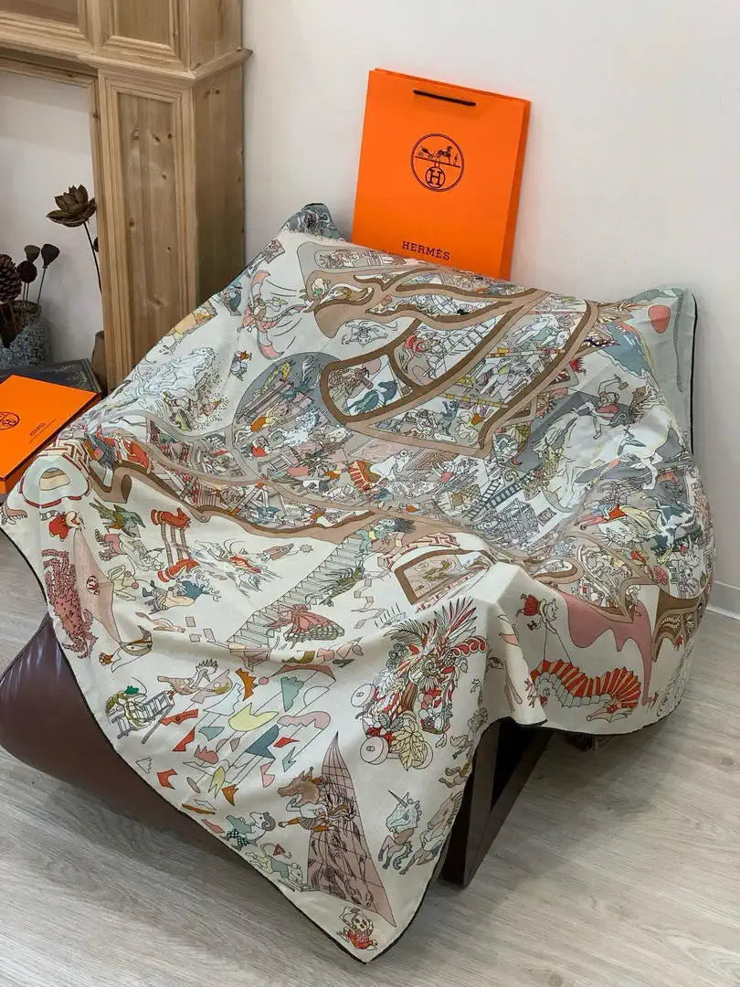 Hermes Dressage Tressage Scarves Fashion 140 Scarf H22850