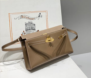 Hermes Epsom Kelly Elan Shoulder Bag H232002 - Gold - View 12