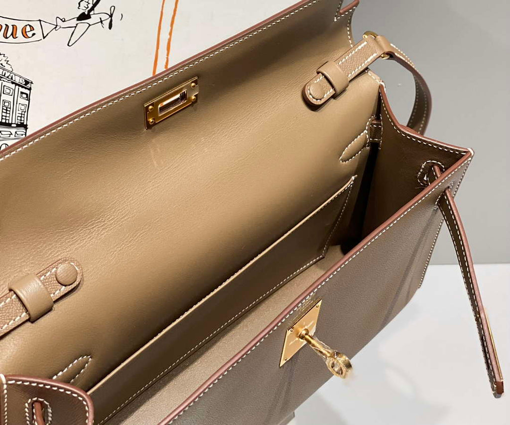 Hermes Epsom Kelly Elan Shoulder Bag H232002