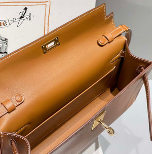 Hermes Epsom Kelly Elan Shoulder Bag H232003 - Gold - View 9