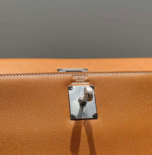 Hermes Epsom Kelly Elan Shoulder Bag H232003 - Gold - View 14