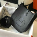 Hermes Evelyne Bag Hermes Mini Crossbody Bag 20398 Silver Buckle Black