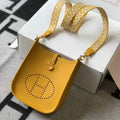 Hermes Evelyne Bag Designer Hermes Mini Crossbody Bag 20392 Gold Buckle Yellow