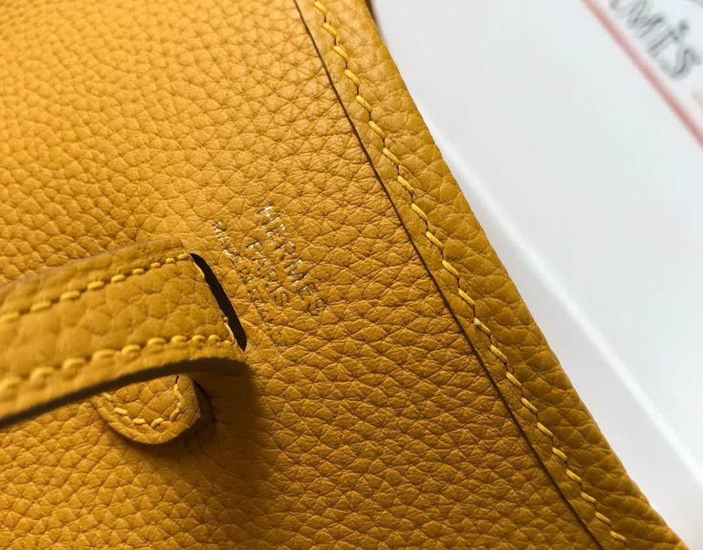 Hermes Evelyne Bag Designer Hermes Mini Crossbody Bag 20392 Gold Buckle Yellow