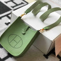 Hermes Evelyne Bag Designer Hermes Mini Crossbody Bag 20393 Gold Buckle Light Green