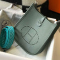 Hermes Evelyne Bag Hermes Mini Crossbody Bag 20412 Silver Buckle Dark Green