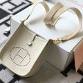 Hermes Evelyne Bag Designer Hermes Mini Crossbody Bag 20396 Gold Buckle Beige