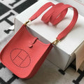 Hermes Evelyne Bag Designer Hermes Mini Crossbody Bag 20397 Gold Buckle Red