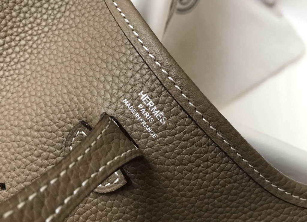 Hermes Evelyne Bag Hermes Mini Crossbody Bag 20400 Silver Buckle Dark Gray