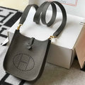 Hermes Evelyne Bag Designer Hermes Mini Crossbody Bag 20387 Gold Buckle Gray