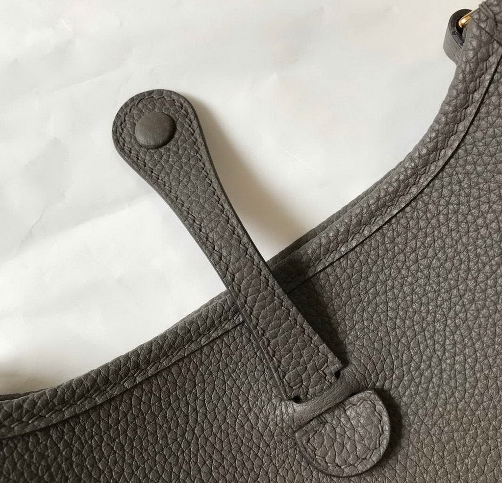 Hermes Evelyne Bag Designer Hermes Mini Crossbody Bag 20387 Gold Buckle Gray