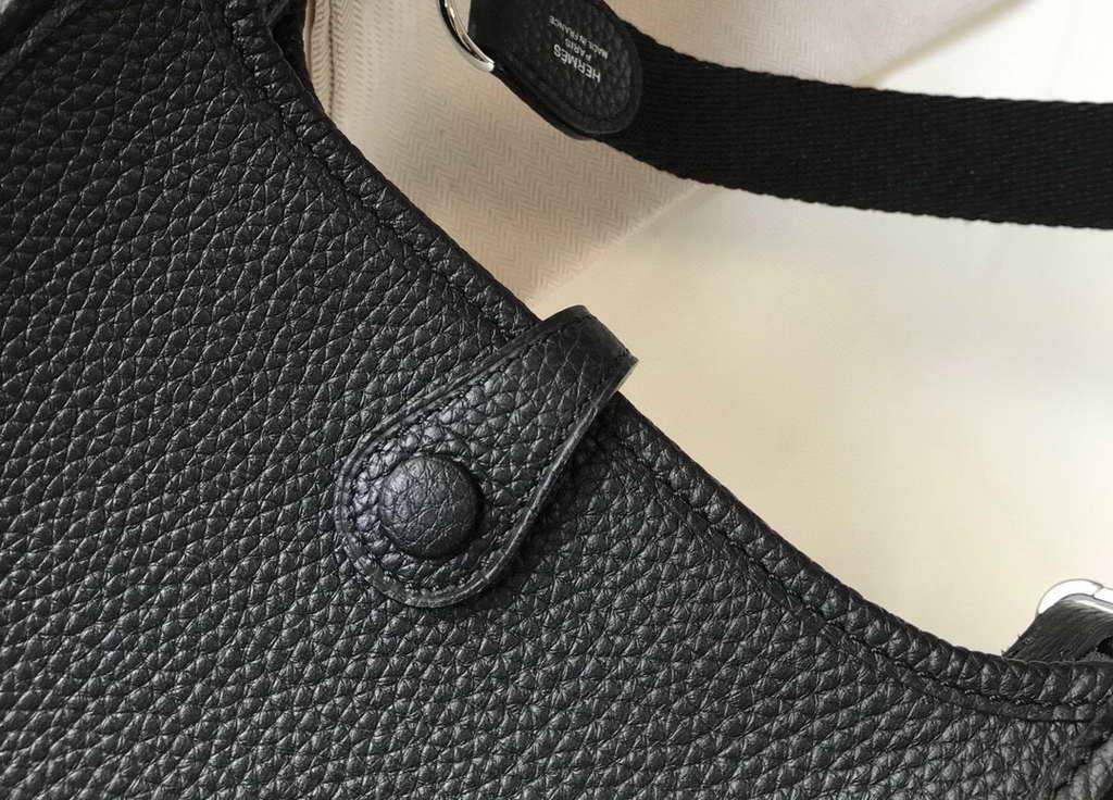 Hermes Evelyne Bag Hermes Mini Crossbody Bag 20398 Silver Buckle Black