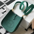 Hermes Evelyne Bag Designer Hermes Mini Crossbody Bag 20389 Gold Buckle Green