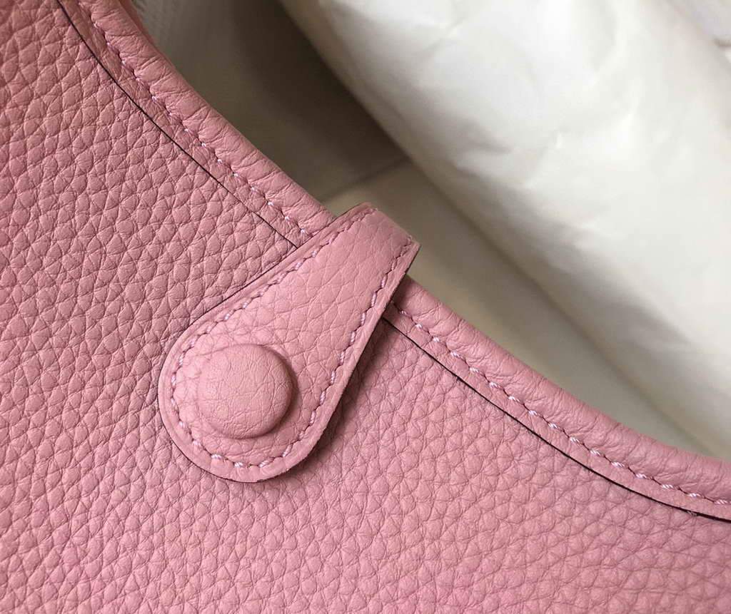 Hermes Evelyne Bag Hermes Mini Crossbody Bag 20407 Silver Buckle Pink