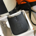 Hermes Evelyne Bag Designer Hermes Mini Crossbody Real Bag 20421 Black - Default Title - View 1