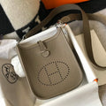 Hermes Evelyne Bag Designer Hermes Mini Crossbody Real Bag 20423 Gray - Default Title - View 1