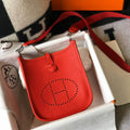 Hermes Evelyne Bag Designer Hermes Mini Crossbody Real Bag 20432 Red - Default Title - View 1