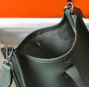Hermes Evelyne Bag Designer Hermes Mini Crossbody Real Bag 20433 Avocado Green - Default Title - View 9