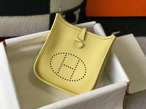 Hermes Evelyne Bag Designer Hermes Mini Crossbody Real Bag 20434 Light Yellow - Default Title - View 1