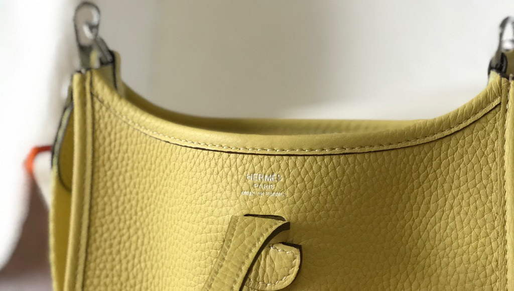 Hermes Evelyne Bag Designer Hermes Mini Crossbody Real Bag 20434 Light Yellow